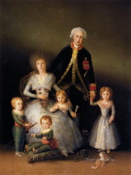family portrait in a landscape Painting - The Family of the Duke of Osuna portrait Francisco Goya